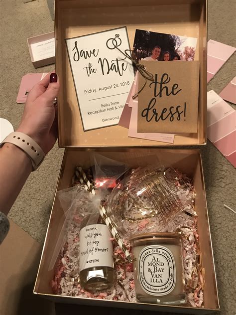 maid of honor gift to bride at bridal shower|present to bride from bridesmaid.